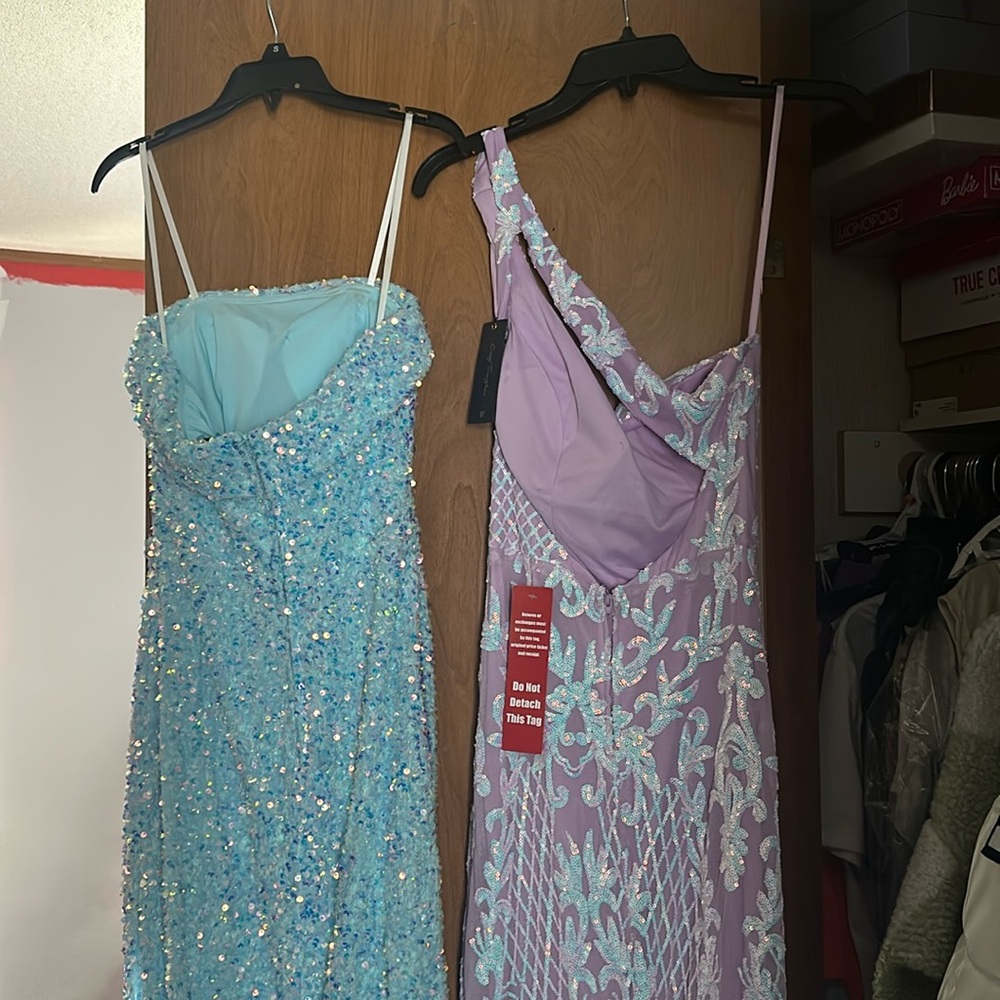 Two prom dresses